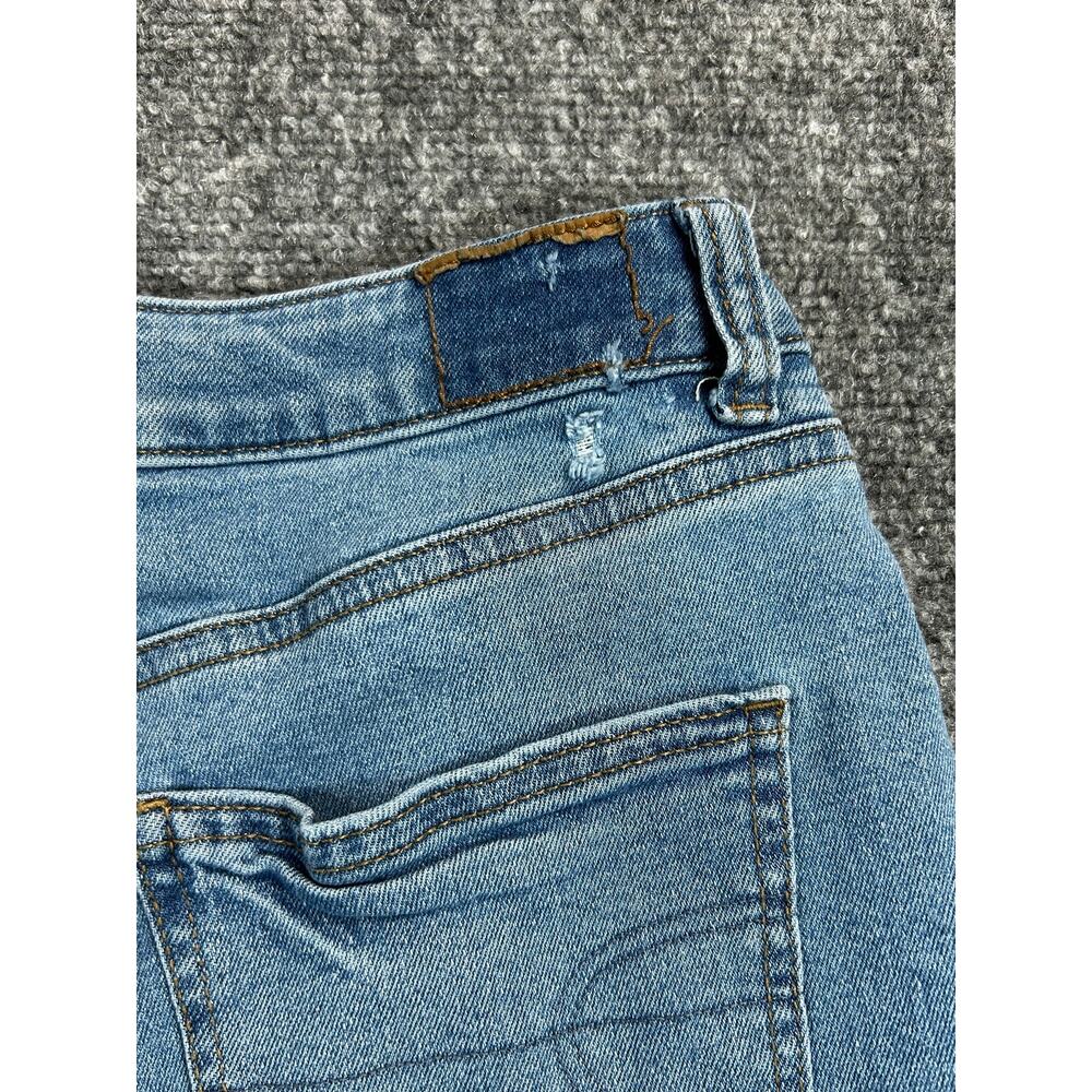American Eagle High Rise Cuffed Denim Shorts Women's Size 00 Light Wash Stretch - Picture 4 of 6